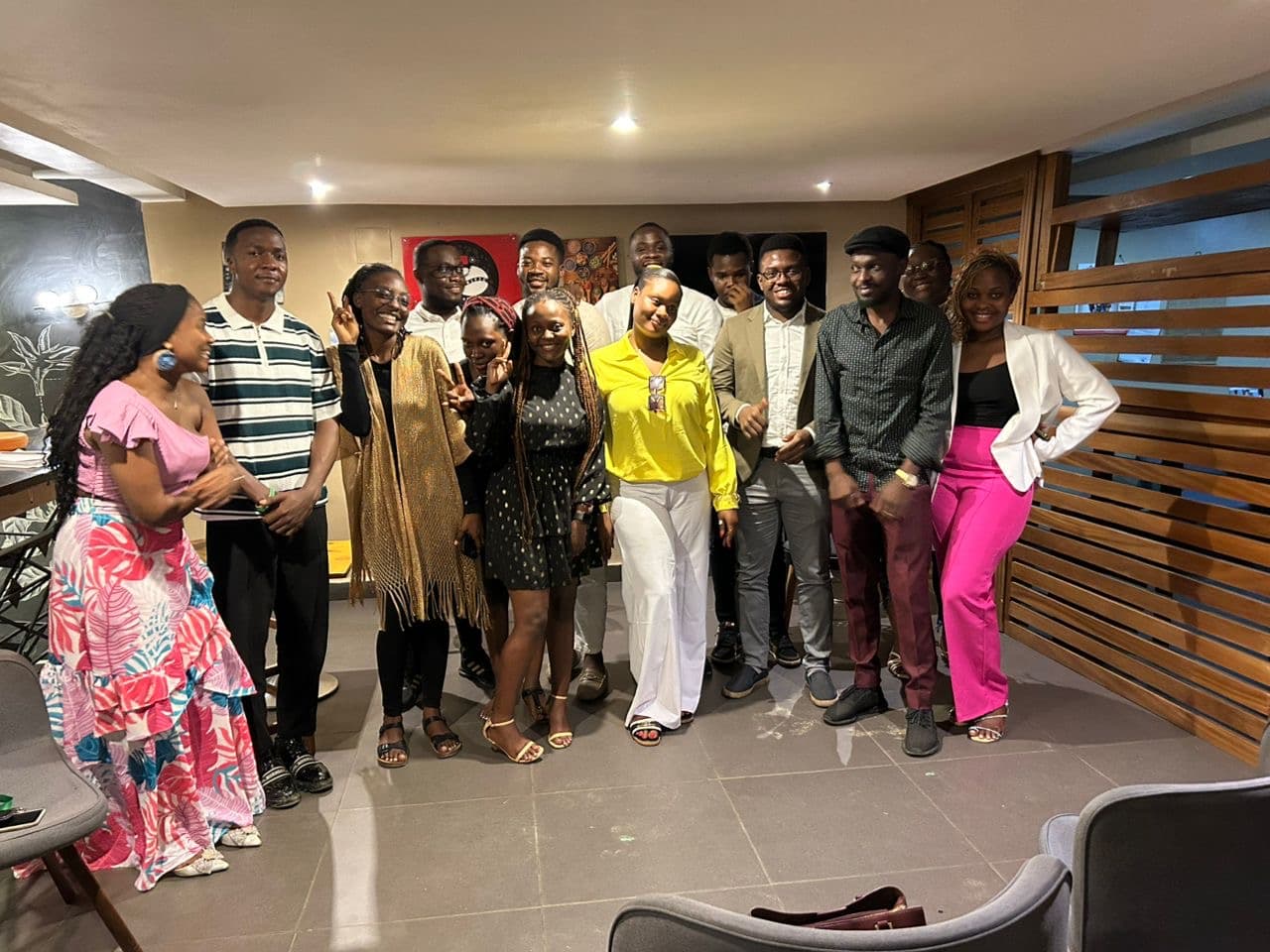 Our team with students